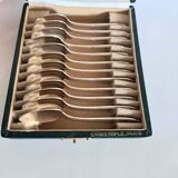 12 small mocha spoons. Christofle Paris.