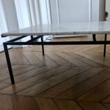 1950s coffee table in marble and metal