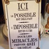 Advertising metal plaque