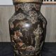 Asia 19th century: Japanese vase signed in terracotta, Meiji period.