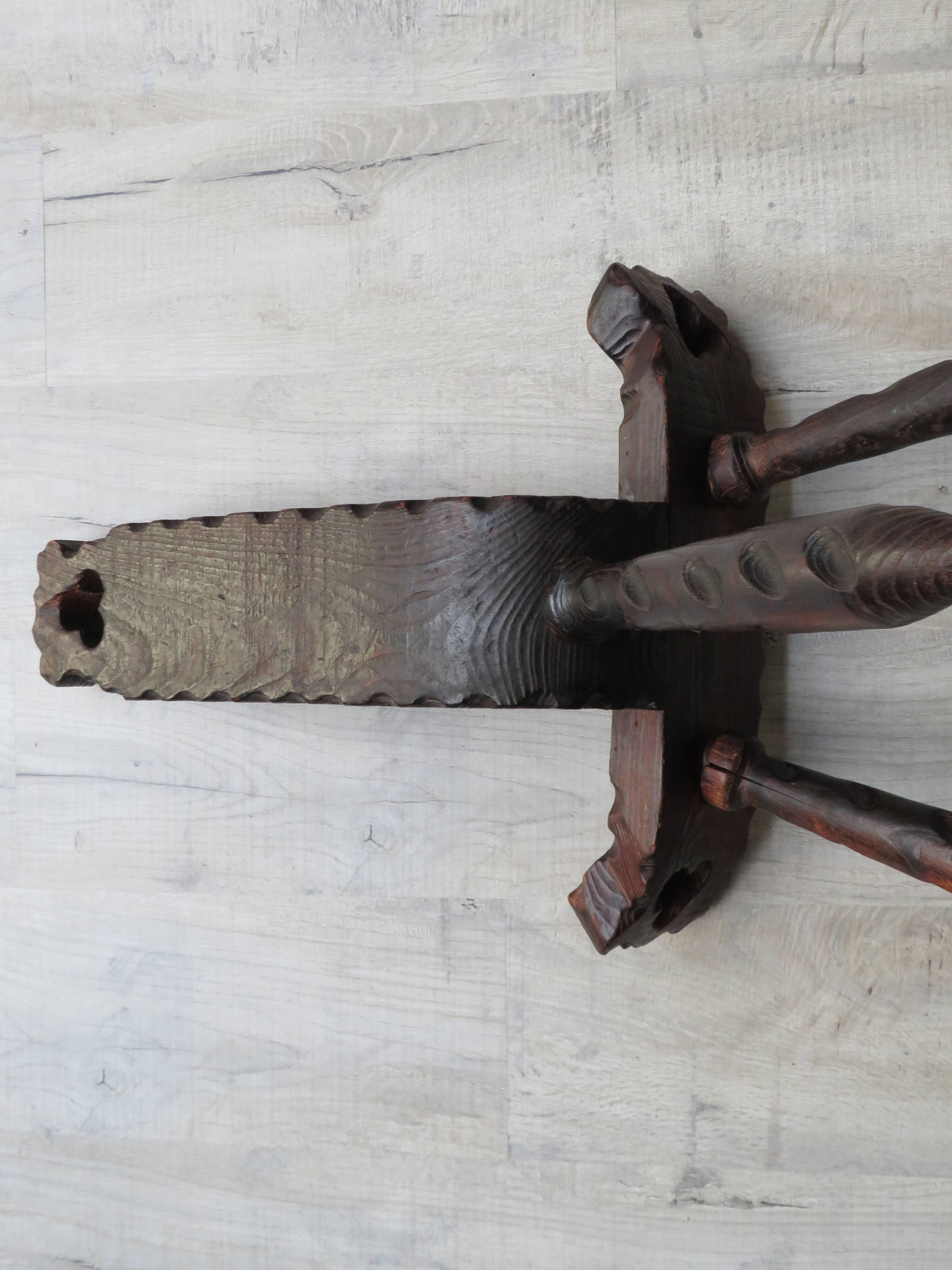 Brutalist tripod chair