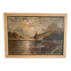 19th century French school, signed oil painting, framed seascape