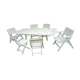 Vintage garden furniture R Gleizes in white painted wood