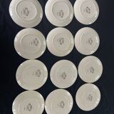 12 Digoin Sarreguemines "Strasbourg" pattern dinner plates