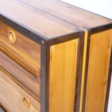 Handcrafted Solid Wood Sideboard in Wenge & Cherry, 1970 Vintage