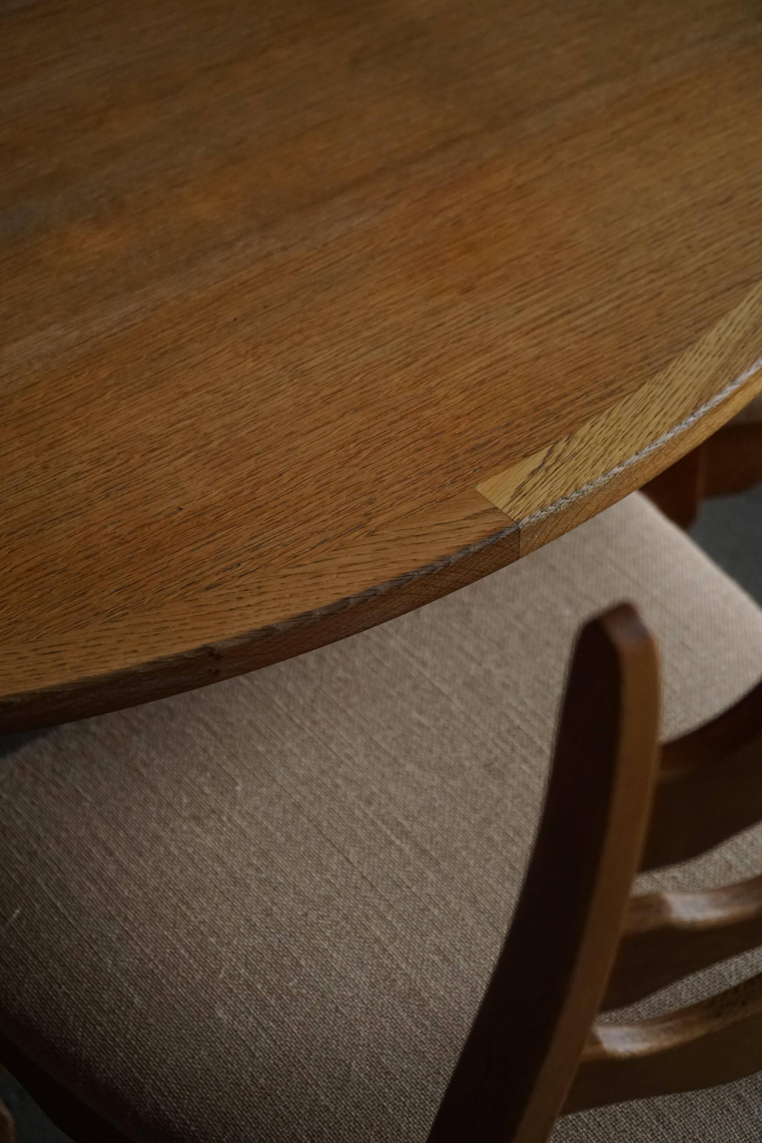 Børge Mogensen, "Øresund" dining table in oak and brass, Mid-century modern, 1950s