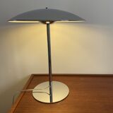Chrome desktop led saucer lamp