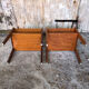 Pair of bedside table scandinavian vintage wood