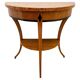 Biedermeier demi-lune console in cherry wood & birch wood, Franconia, 1830