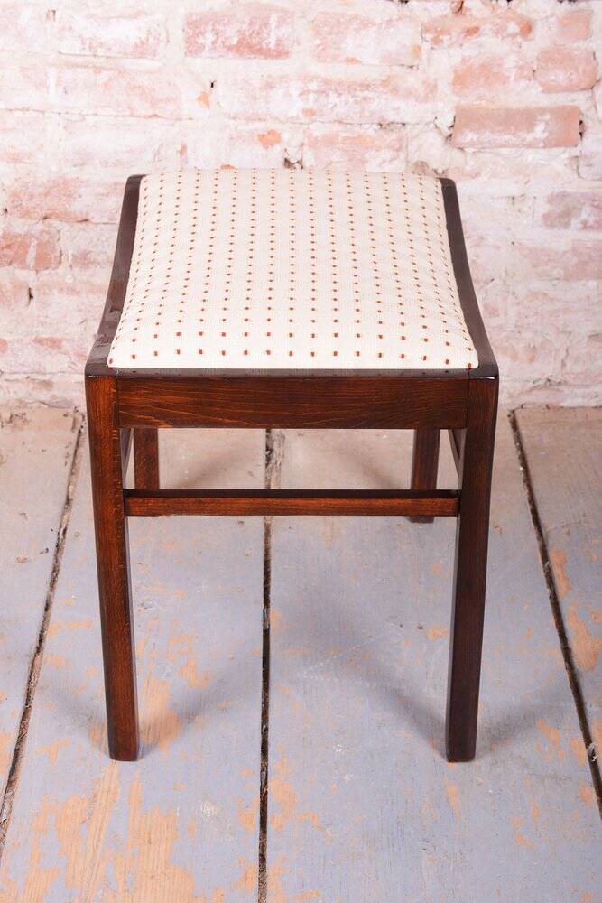 Art Deco Stool in Beech, Czech, 1920s