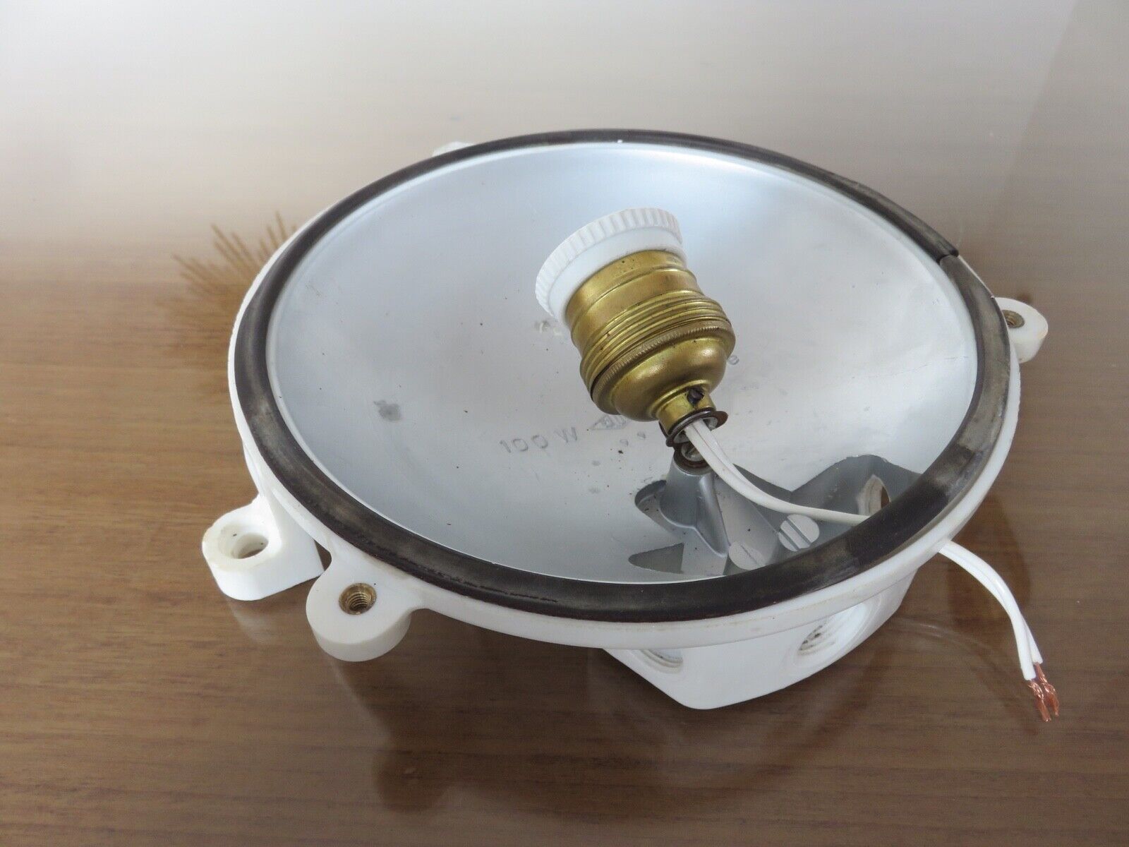 Wall lamp or ceiling lamp industrial window brand "block" France 60s 70s