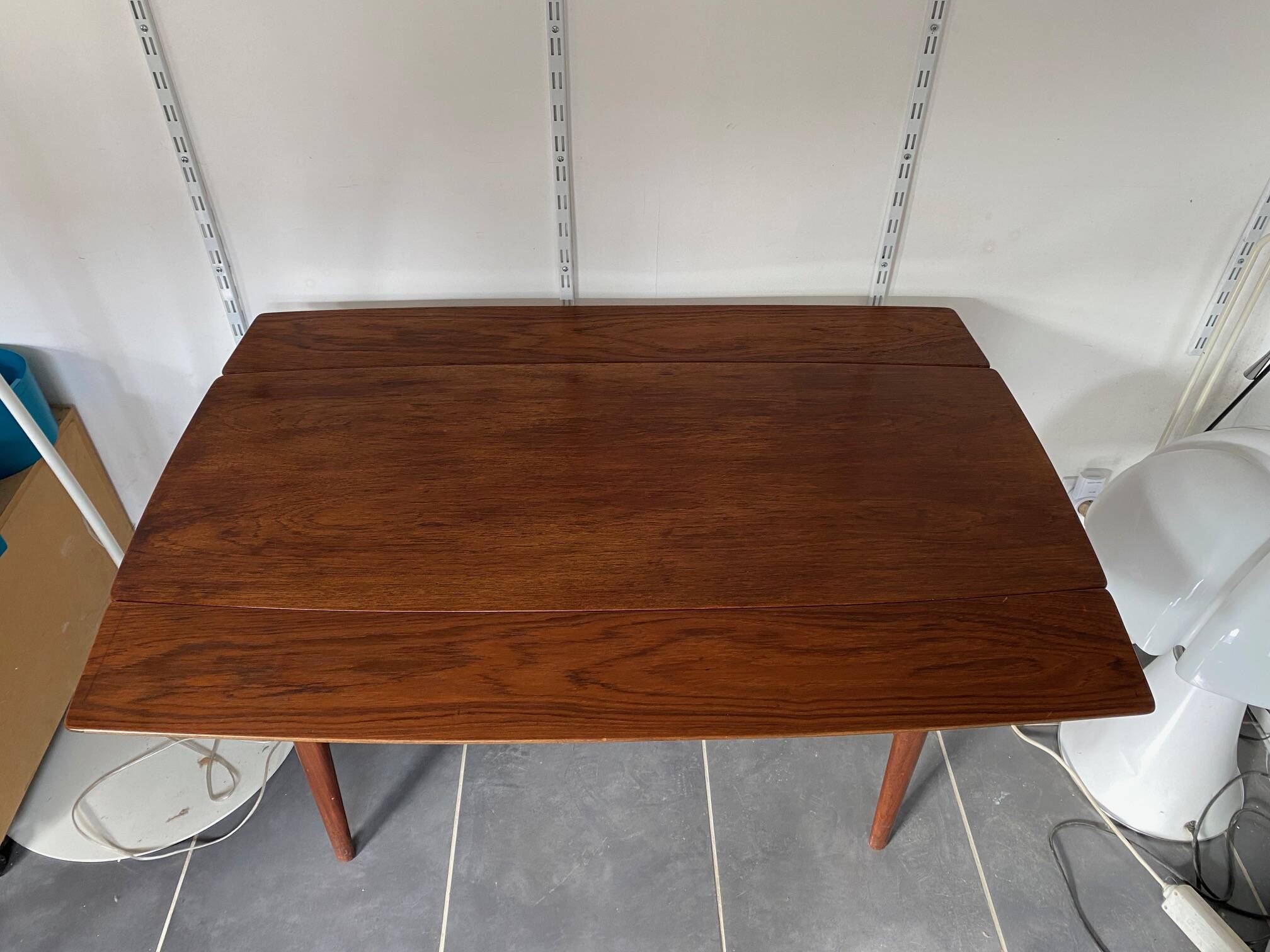 Convertible coffee table by Niels Bach extendable and liftable Scandinavian Danish vintage teak an60