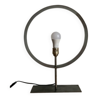 Ring Lamp in Aged Metal