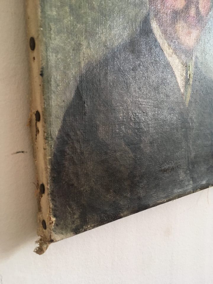 Portrait signed oil XIX th century