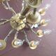 Antique chandelier in bronze and brass – 80 cm – multi-light – electricity