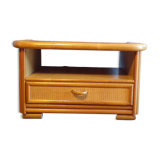 Meuble d'appoint vintage en rotin