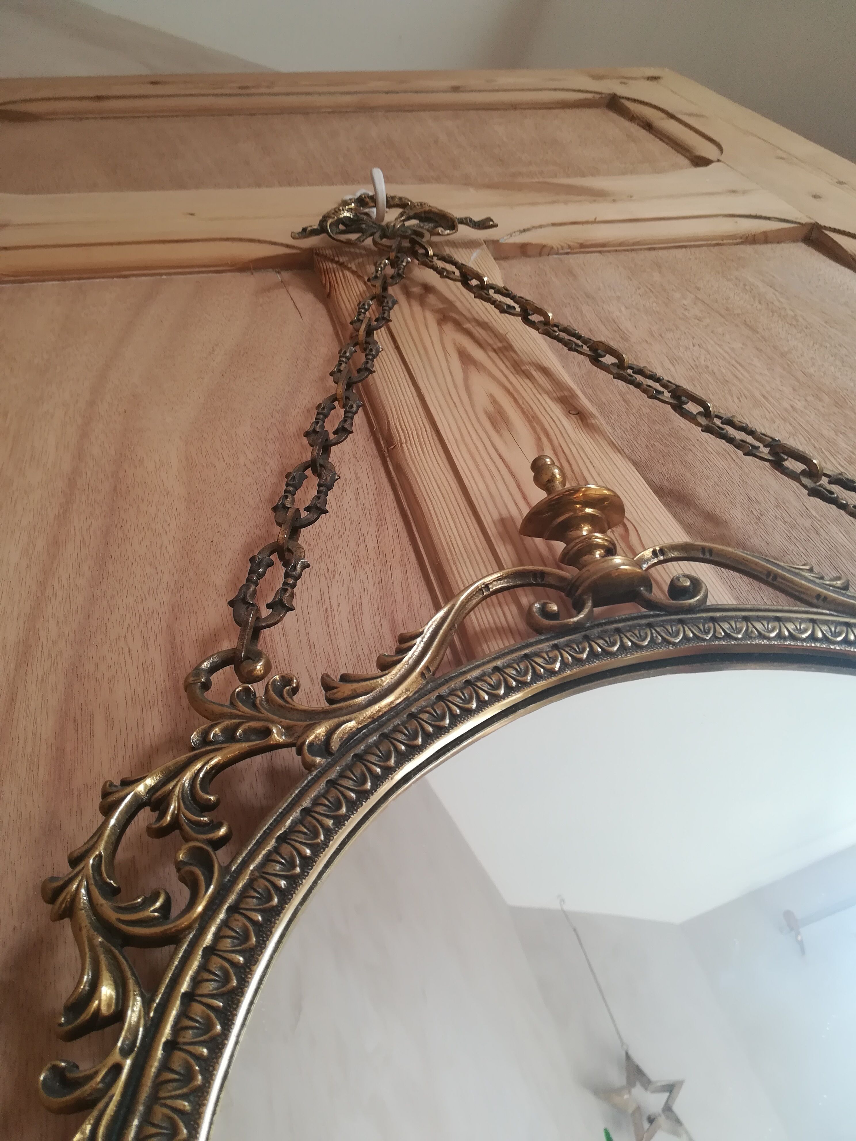Louis XVI Round Mirror 35x73cm