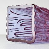 Vintage Textured Murano Glass Vase Tronchi, Italy, 1970s