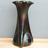 Iridescent glass vase