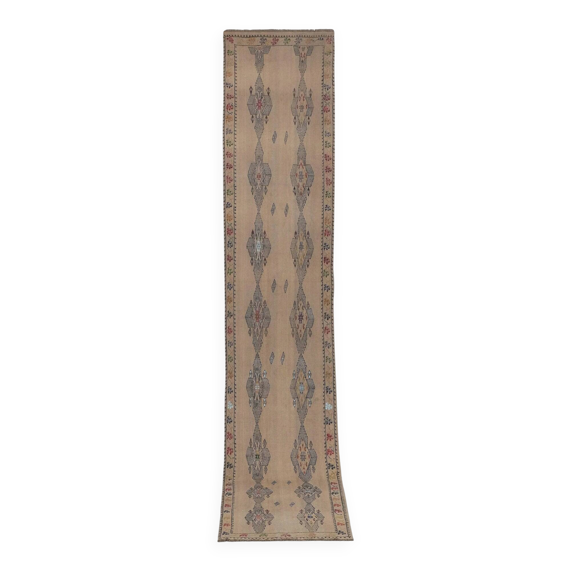 Tapis de couloir turc vintage 78x406 cm