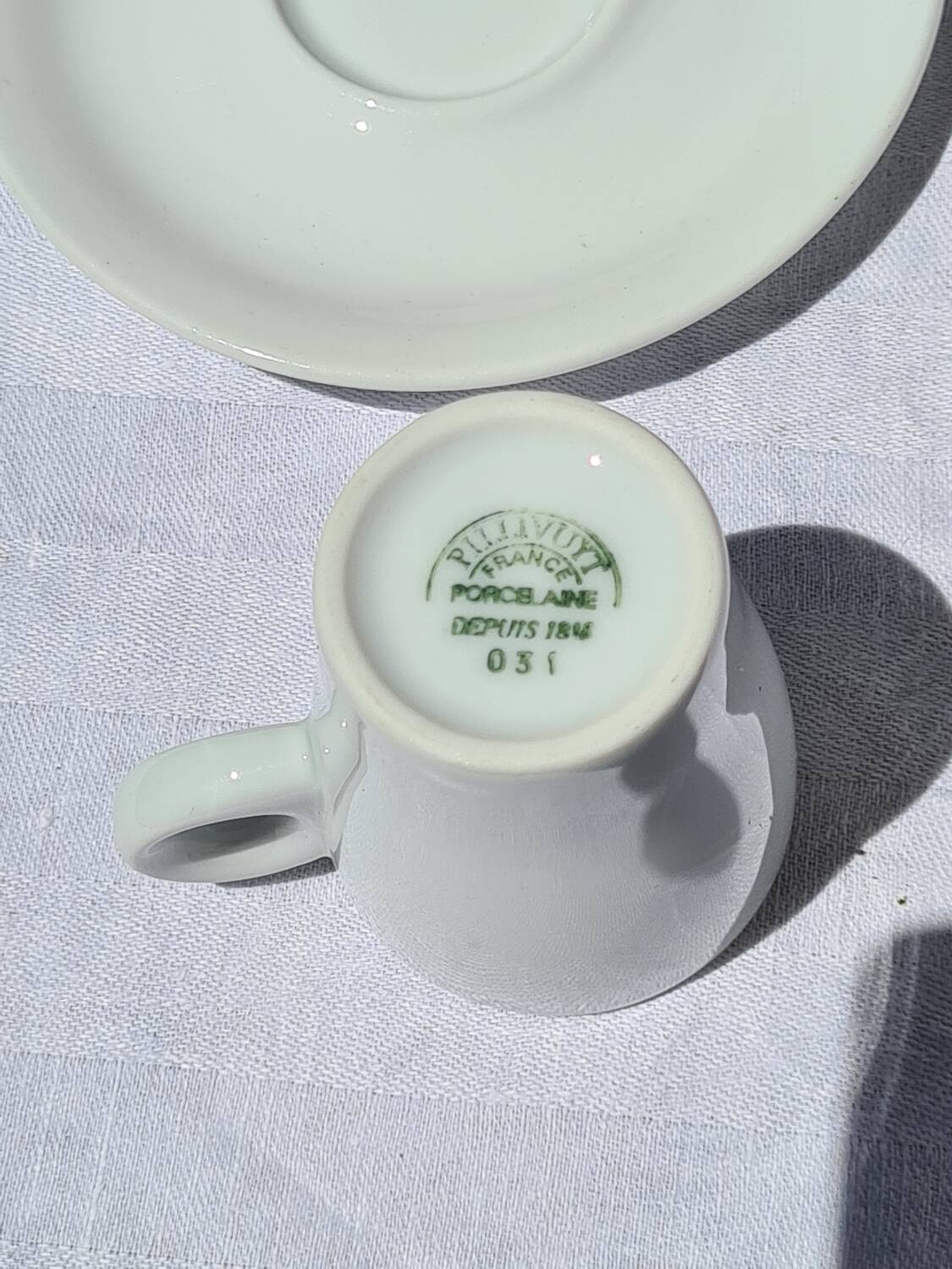 Six Pillivuyt espresso cups