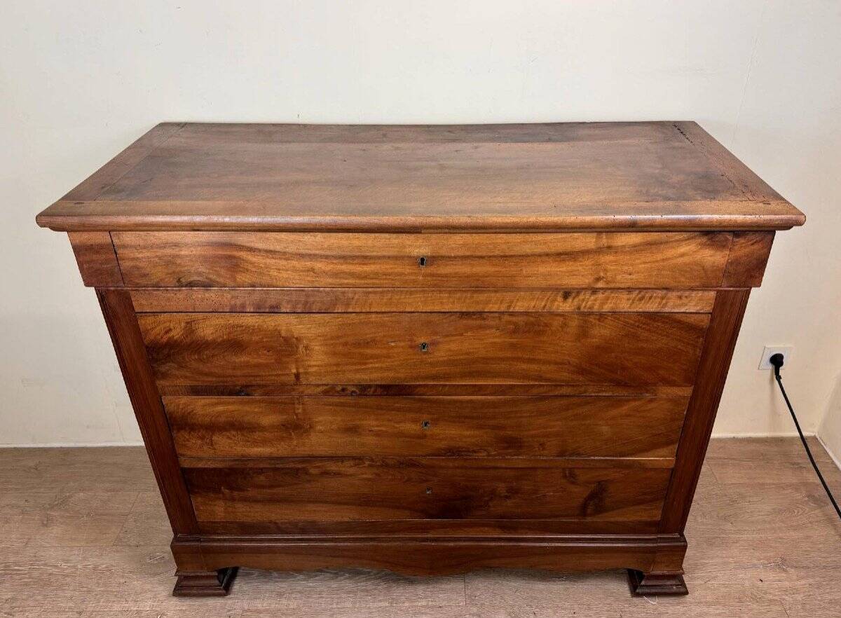 Louis Philippe Period Chest Of Drawers In Walnut