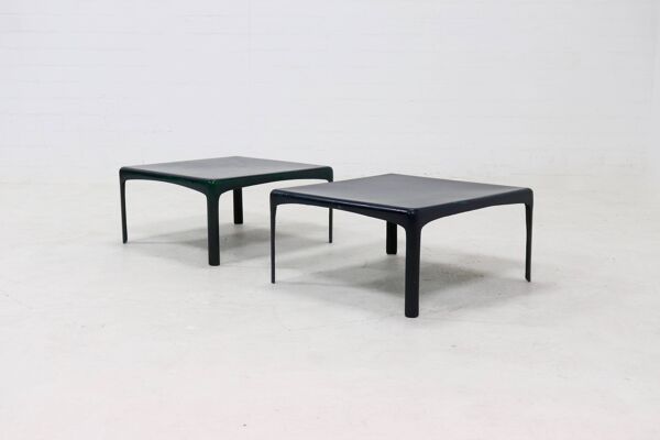 2 tables d'appoint, tables basses en fibre de verre, années 1960