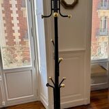 Golden metal coat rack with 14 hooks - 1970s