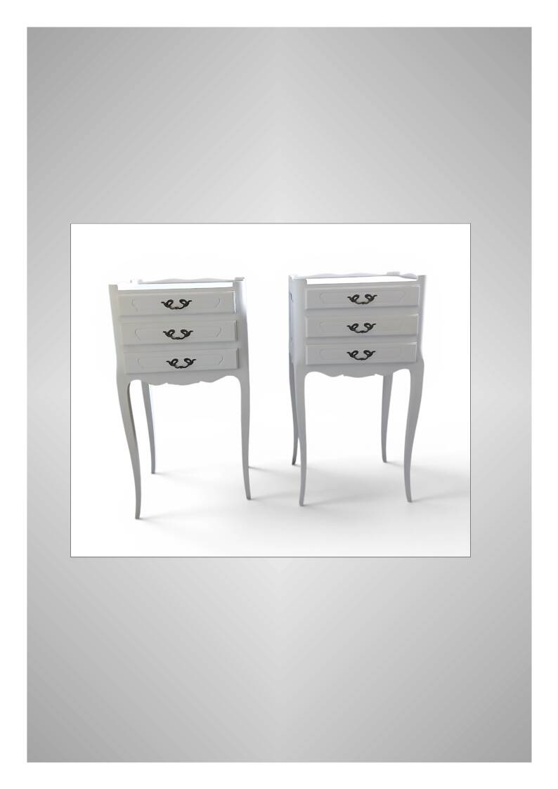 Pair of antique bedside tables