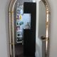 Large Venetian mirror with glazing beads and brass 110x60cm