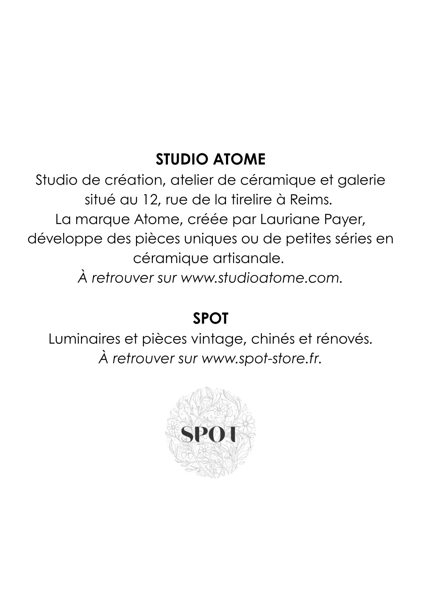 "Initial" SPOT x ATOME ceramic lamp pair - 2026 (Havana)