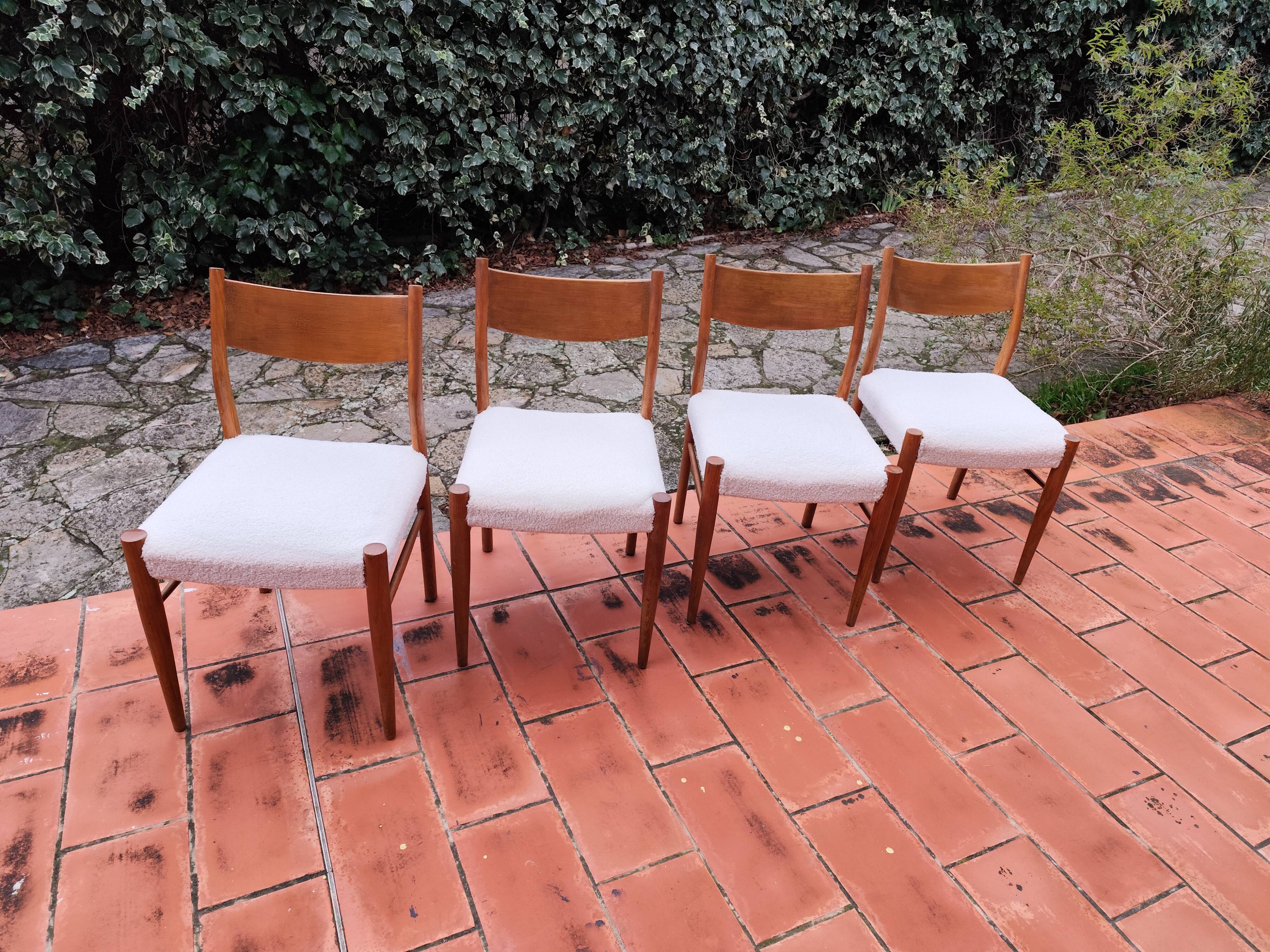 Fristho franeker set of 4 vintage scandinavian chairs from the 1960s
