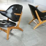 Chair cocktail Danish of Carl Edward Matthes Scandinavian vintage 50-60 years