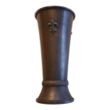Tin fleur-de-lys vase