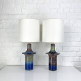 Paire de Lampes à poser en céramique Einar Johansen, Soholm, Danemark, 1960, Space Age