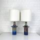 Pair of Einar Johansen ceramic table lamps, Soholm, Denmark, 1960s, Space Age