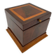 Cubic Biedermeier Box, Mahogany and Maple, Austria, circa 1840