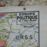 Old school map Vidal Lablache 312 Political and geographical Europe