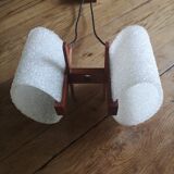 Vintage suspension, Scandinavian in perspex and wood