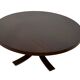 Vintage round coffee table in rosewood veneer, 60s design