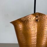 Original Metal Copper Brutalist Hollywood Regency Umbrella Stand Germany, 1970s