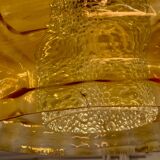 Trio of 3 glass chandelier suspensions GDR 1970 Veb Narva