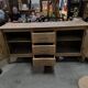 Large buffet in the Arts Décoratifs style, made of natural solid oak.
