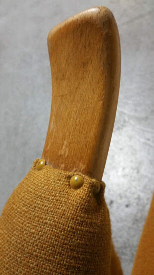 50s 60s Danish armchair has ears golden