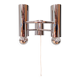 Double wall light in chrome metal, Gaetano Sciolari, 1970.