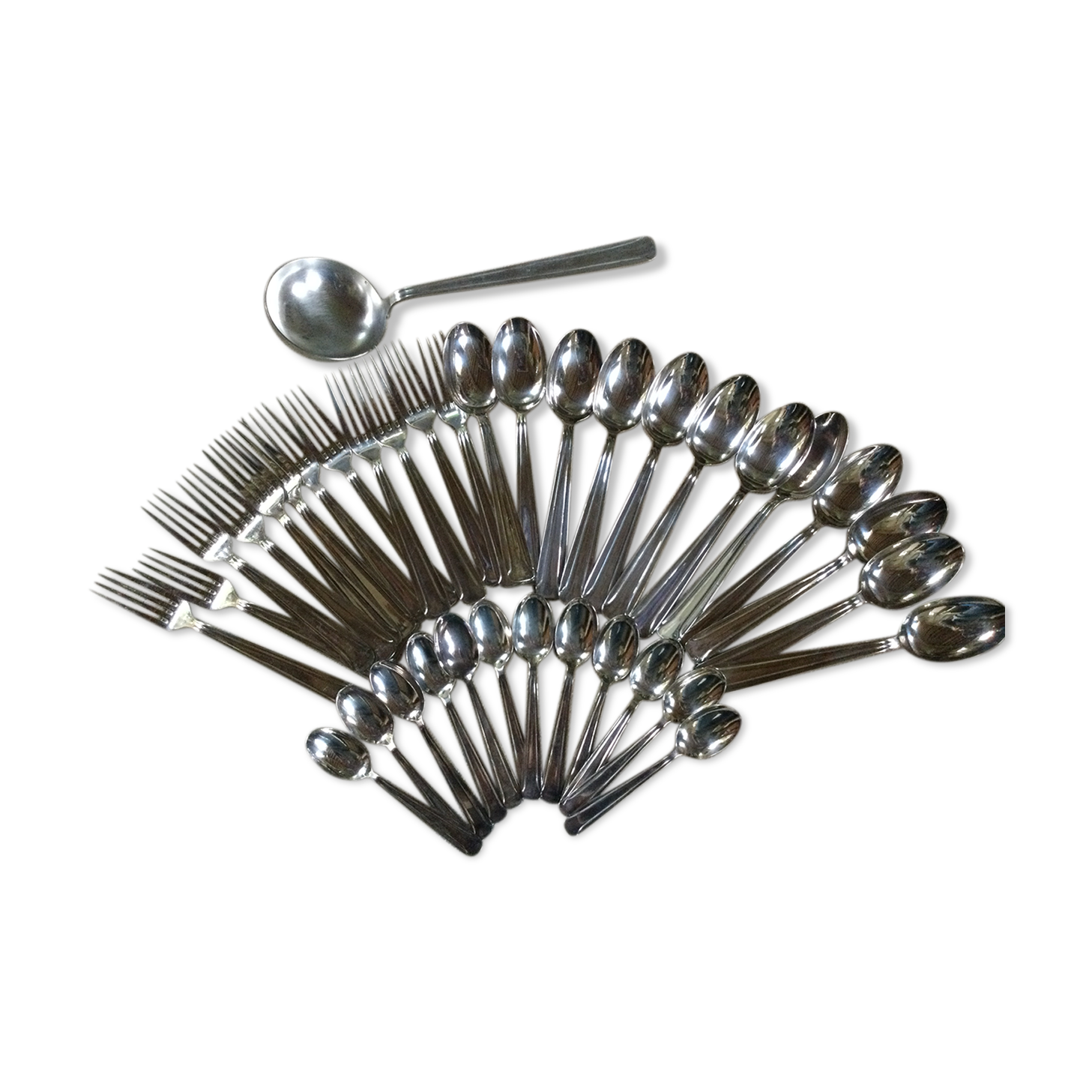 Old housewife in silver metal