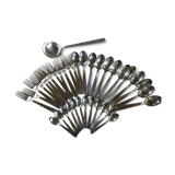 Old housewife in silver metal