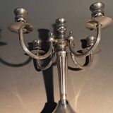 Silver plated 5 candle chandelier, England 1960.