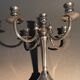 Chandelier à 5 bougies en métal argenté, Angleterre 1960
