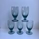 Set of 5 glasses with liqueur smoked glass design 70s